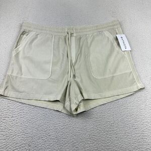 NWT Athleta Farallon Shorts Women's 26 Cream Mid Rise Lightweight Stretch 4"